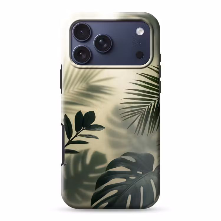 Telefoonhoesje Toughcase - Planten - Bladeren - Schaduwen - Groen - Modern — 1