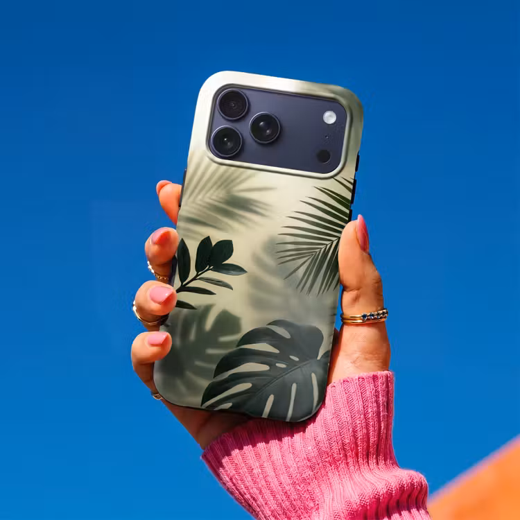 Telefoonhoesje Toughcase - Planten - Bladeren - Schaduwen - Groen - Modern — 2