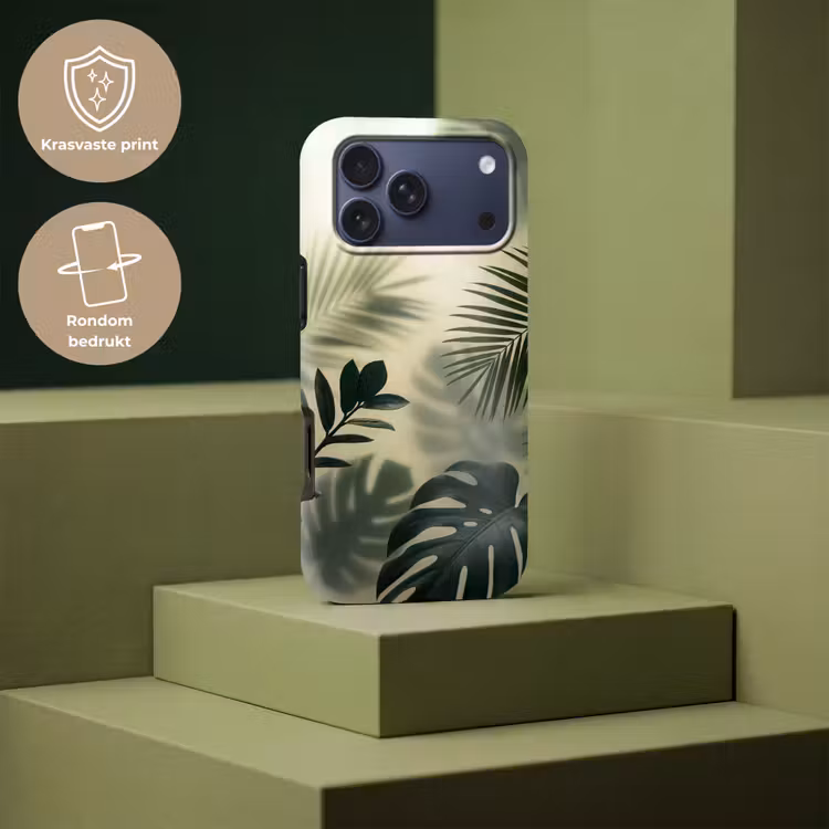 Telefoonhoesje Toughcase - Planten - Bladeren - Schaduwen - Groen - Modern — 7
