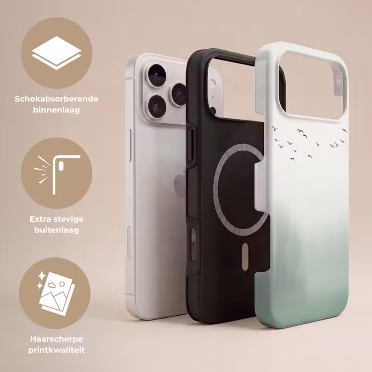 Telefoonhoesje Toughcase - Vogel - Vlucht - Natuur - Minimalistisch — 3