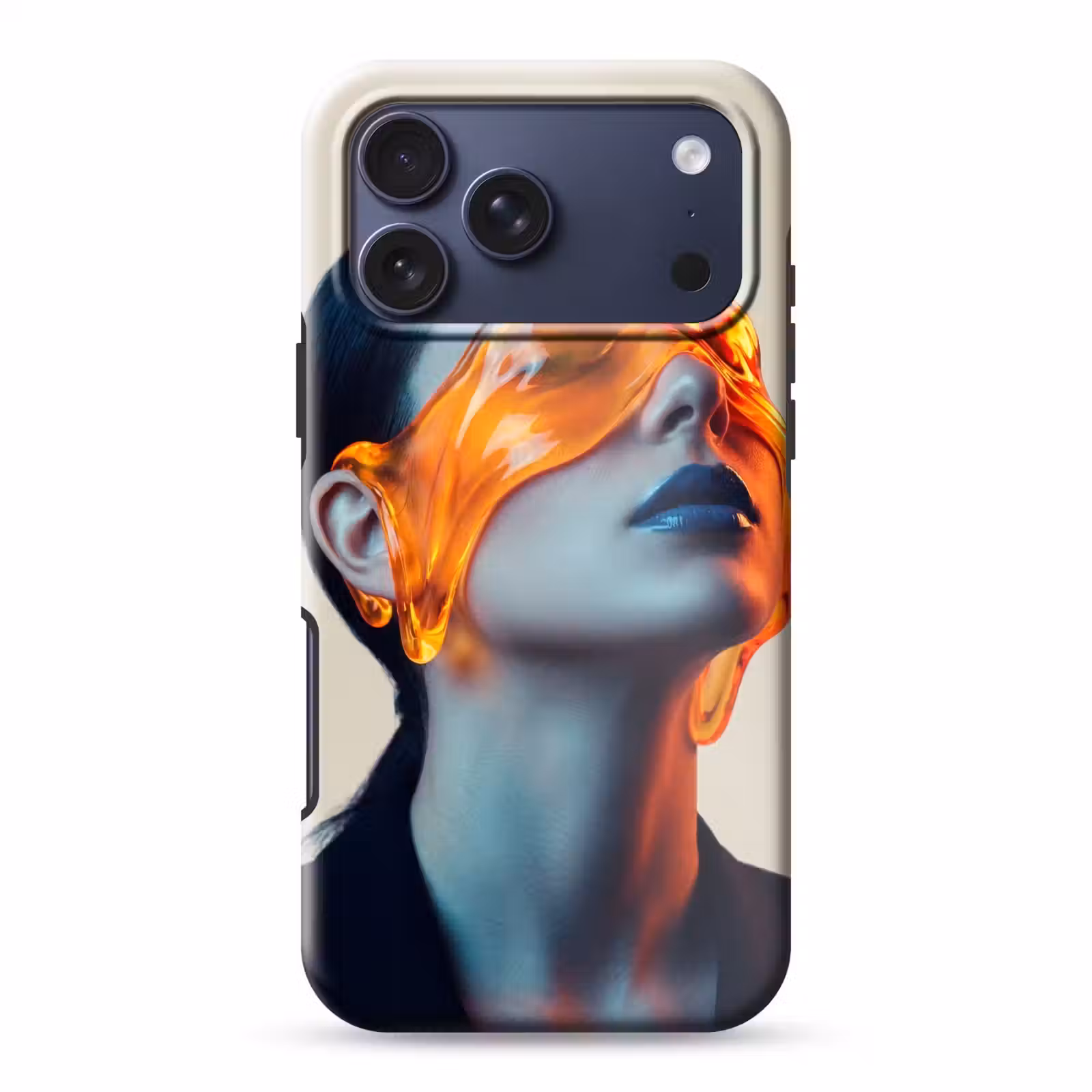 Telefoonhoesje Toughcase - Vrouw - Oranje - Abstract - Modern - Kleurrijk — 1