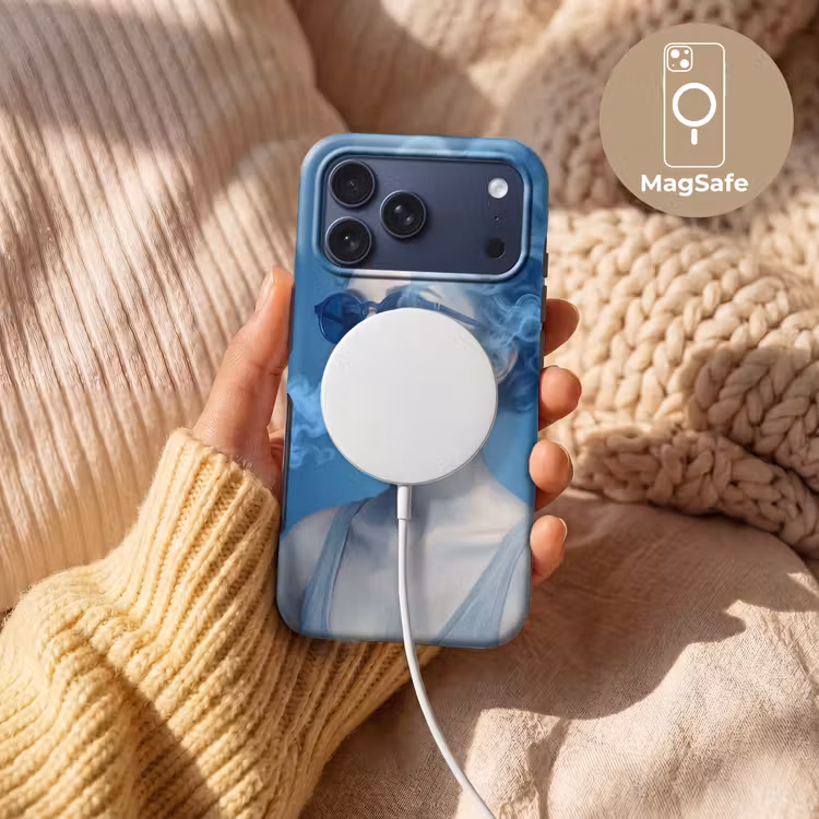 Telefoonhoesje Toughcase - Portret - Zonnebril - Rook - Abstract - Blauw — 8