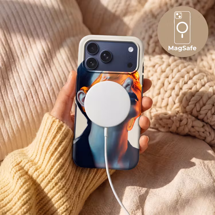 Telefoonhoesje Toughcase - Vrouw - Oranje - Abstract - Modern - Kleurrijk — 8