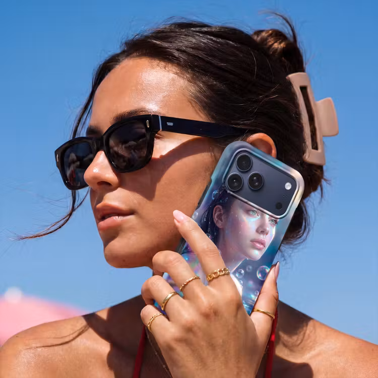 Telefoonhoesje Toughcase - Vrouw - Water - Portret - Kleurrijk - Modern — 6