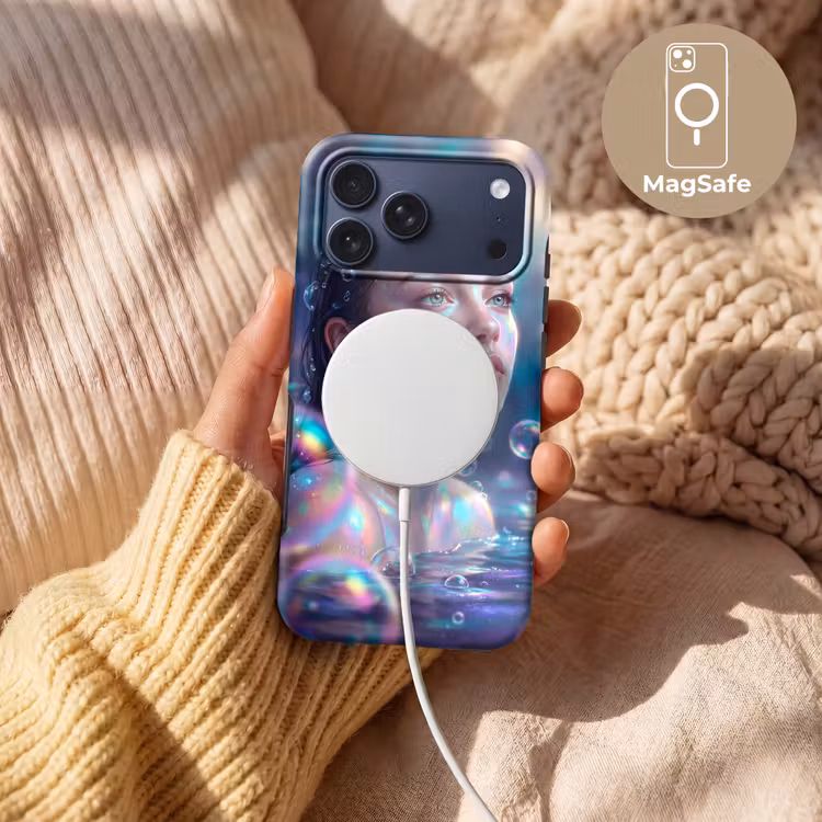 Telefoonhoesje Toughcase - Vrouw - Water - Portret - Kleurrijk - Modern — 8