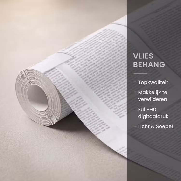 Behang - Papier - Overlappend - Textuur - Modern - Wit — 3