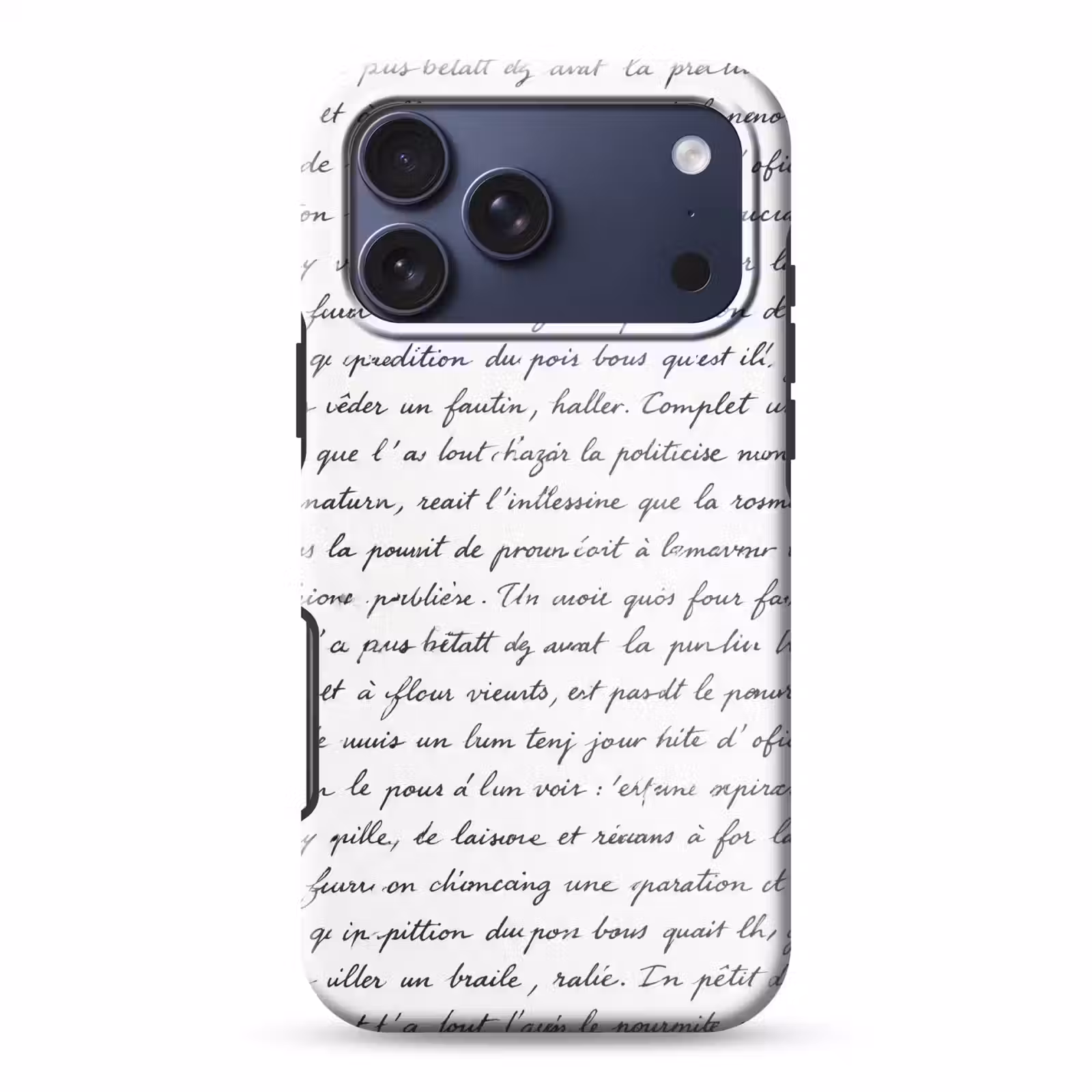 Telefoonhoesje Toughcase - Tekst - Handschrift - Klassiek - ZwartWit — 1