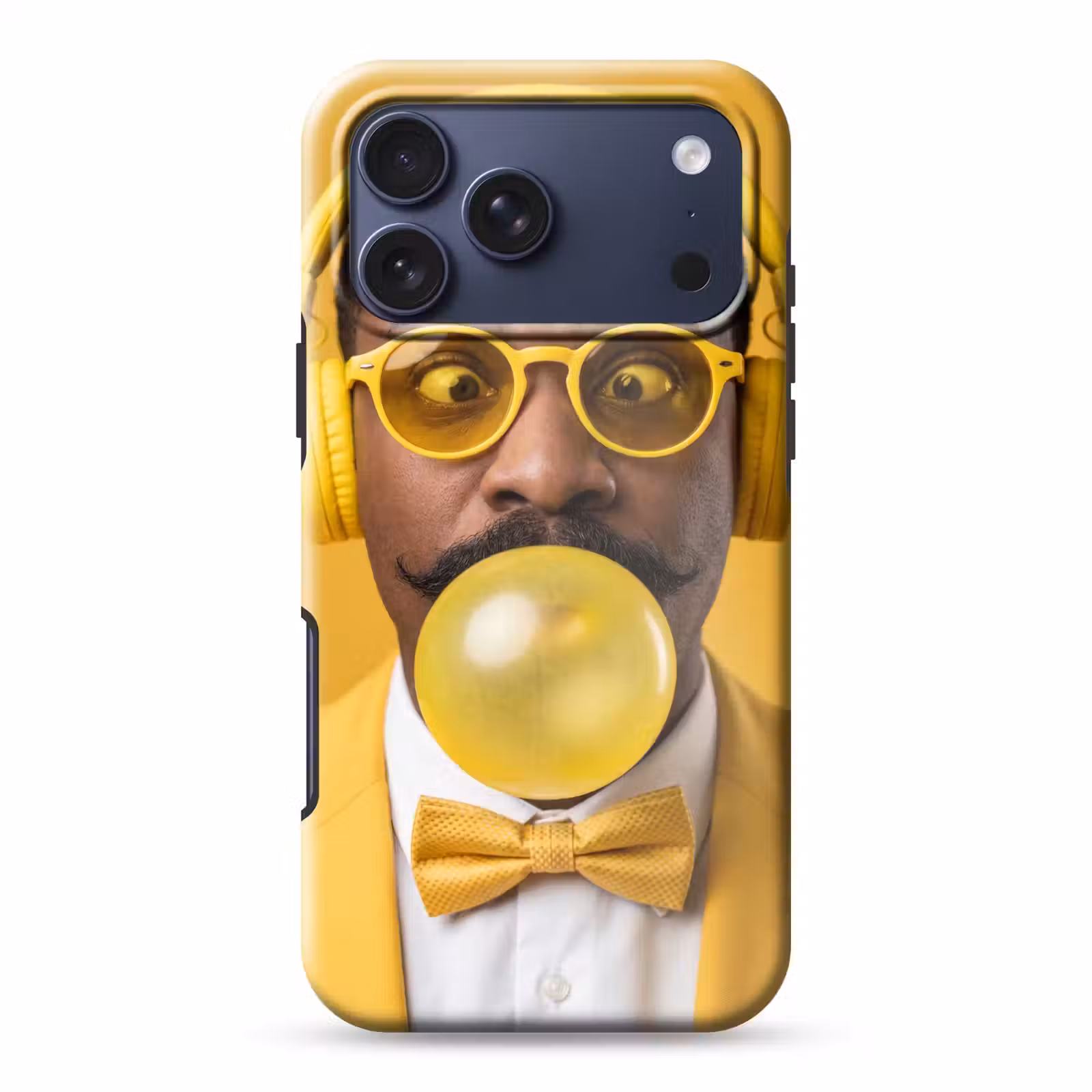 Telefoonhoesje Toughcase - Man - Bubblegum - Portret - Geel - Modern — 1