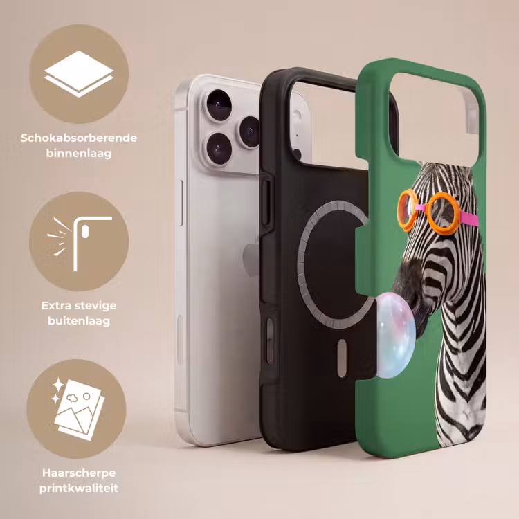 Telefoonhoesje Toughcase - Dier - Bril - Bel - Modern - Groen — 3