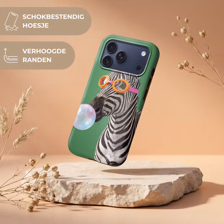 Telefoonhoesje Toughcase - Dier - Bril - Bel - Modern - Groen — 5