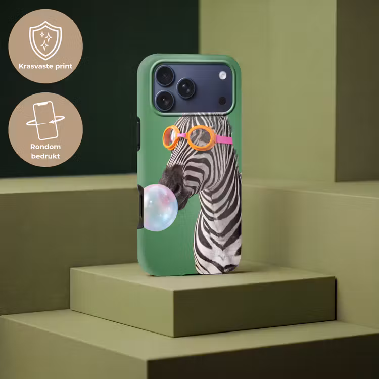 Telefoonhoesje Toughcase - Dier - Bril - Bel - Modern - Groen — 7
