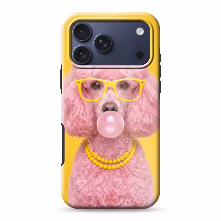 Telefoonhoesje Toughcase - Hond - Kauwgum - Dieren - Modern - Roze — 1