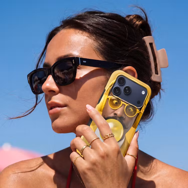 Telefoonhoesje Toughcase - Man - Bubblegum - Portret - Geel - Modern — 6