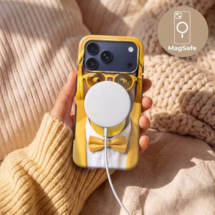Telefoonhoesje Toughcase - Man - Bubblegum - Portret - Geel - Modern — 8