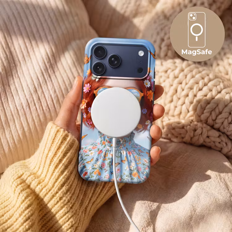 Telefoonhoesje Toughcase - Vrouw - Bloemen - Zomer - Portret - Kleurrijk — 8