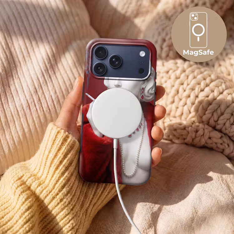 Telefoonhoesje Toughcase - Vrouw - Bontjas - Mode - Klassiek - Rood — 8