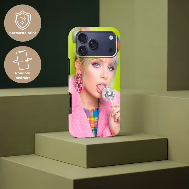 Telefoonhoesje Toughcase - Vrouw - Kleurrijk haar - Pop art - Modern - Levendig — 7