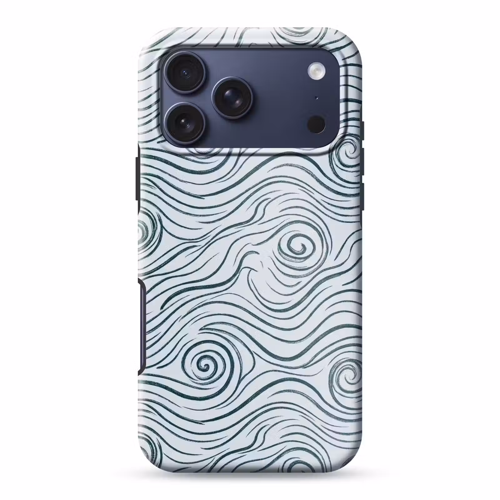 Telefoonhoesje Toughcase - Patroon - Golven - Abstract - Modern - Blauw — 1