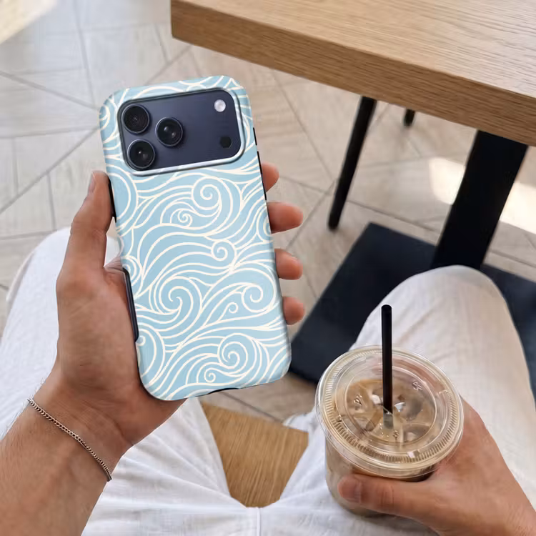 Telefoonhoesje Toughcase - Golf - Abstract - Natuur - Modern - Blauw — 4