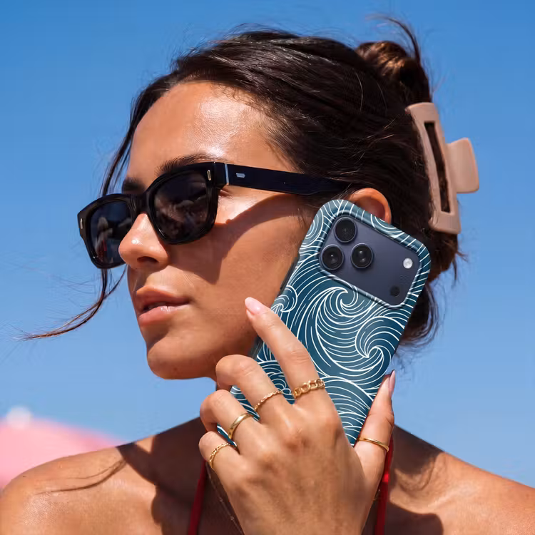 Telefoonhoesje Toughcase - Golven - Spiraal - Water - Abstract - Blauw — 6