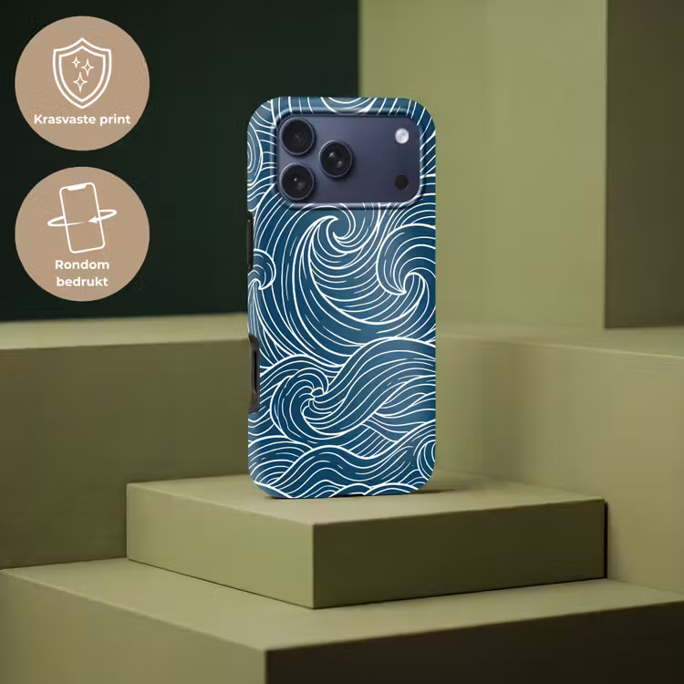 Telefoonhoesje Toughcase - Golven - Spiraal - Water - Abstract - Blauw — 7