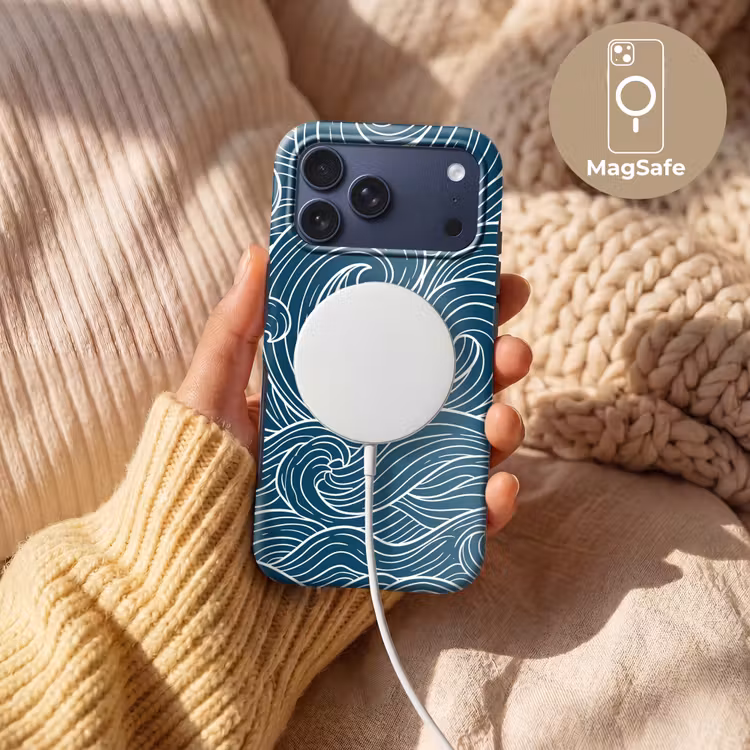 Telefoonhoesje Toughcase - Golven - Spiraal - Water - Abstract - Blauw — 8