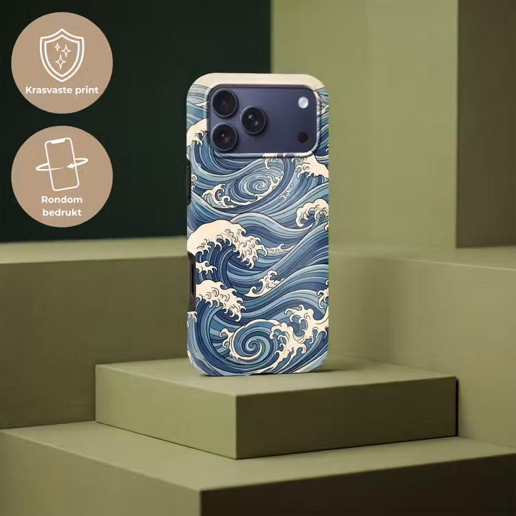 Telefoonhoesje Toughcase - Golven - Zee - Natuur - Abstract - Blauw — 7