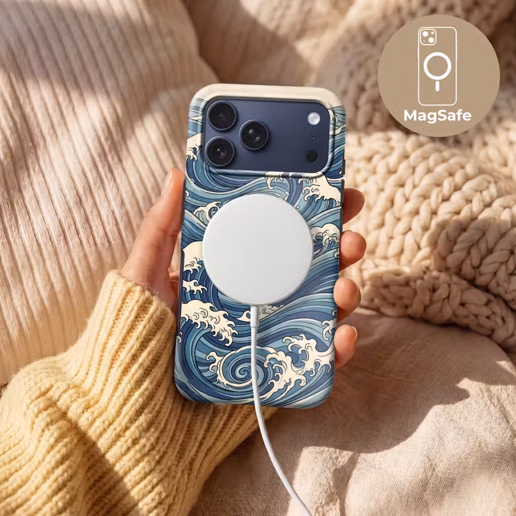 Telefoonhoesje Toughcase - Golven - Zee - Natuur - Abstract - Blauw — 8