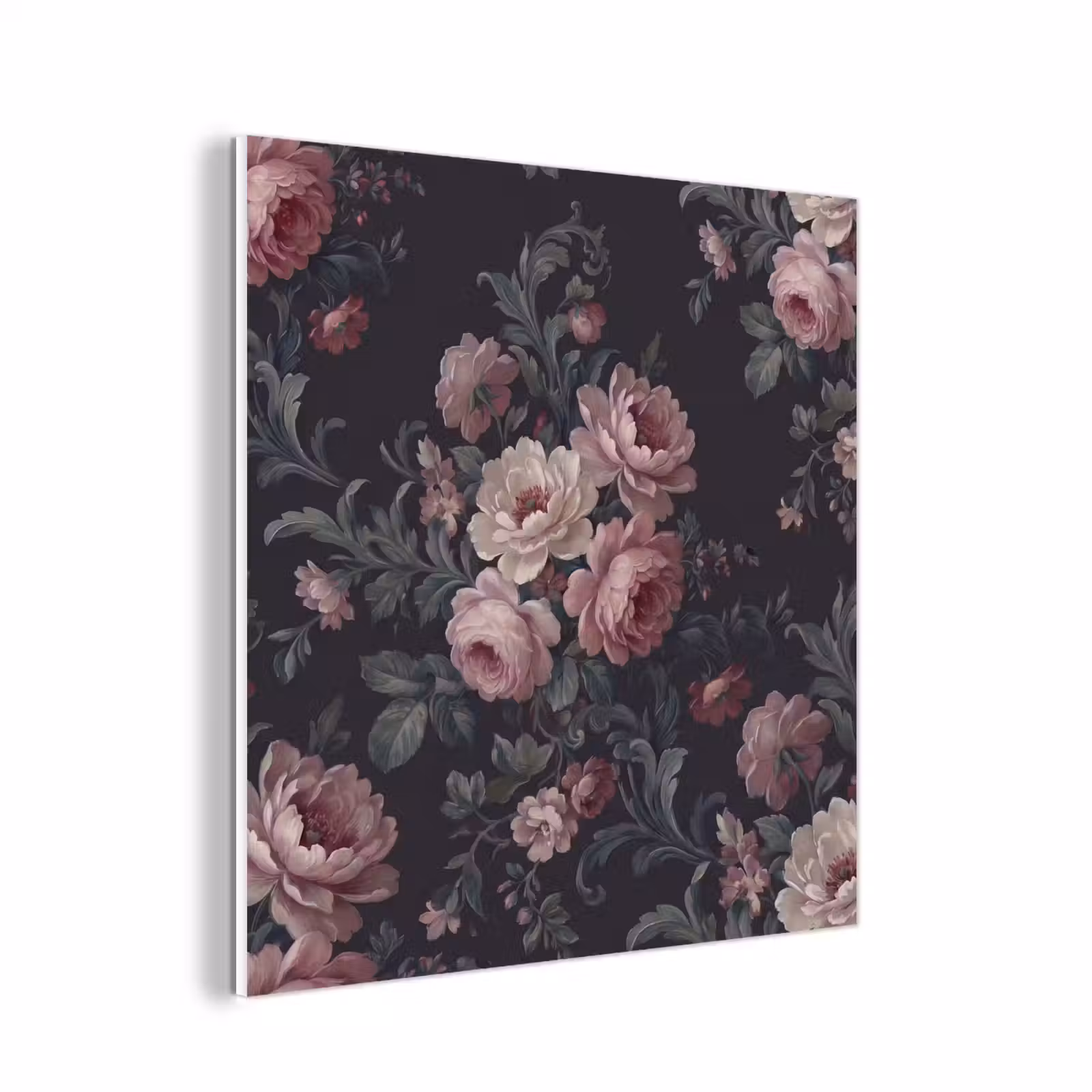Forex - Bloemen - Patroon - Sierlijk - Roze - Donker — 1