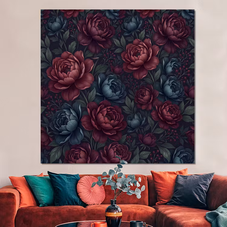Forex - Bloemen - Patroon - Natuur - Klassiek - Donker — 3