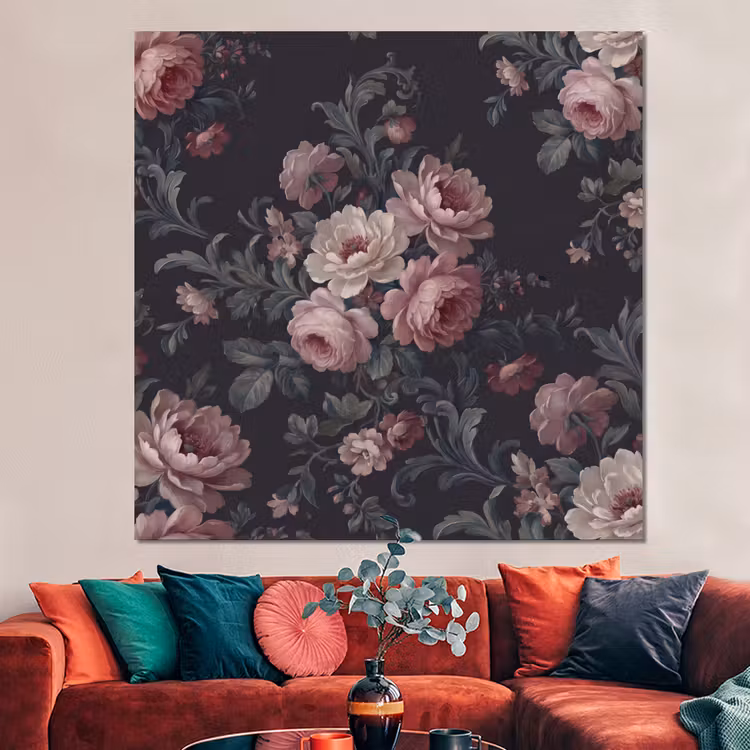 Forex - Bloemen - Patroon - Sierlijk - Roze - Donker — 3