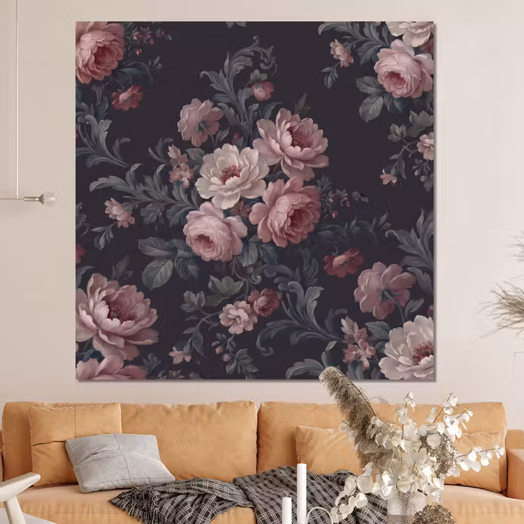Forex - Bloemen - Patroon - Sierlijk - Roze - Donker — 4