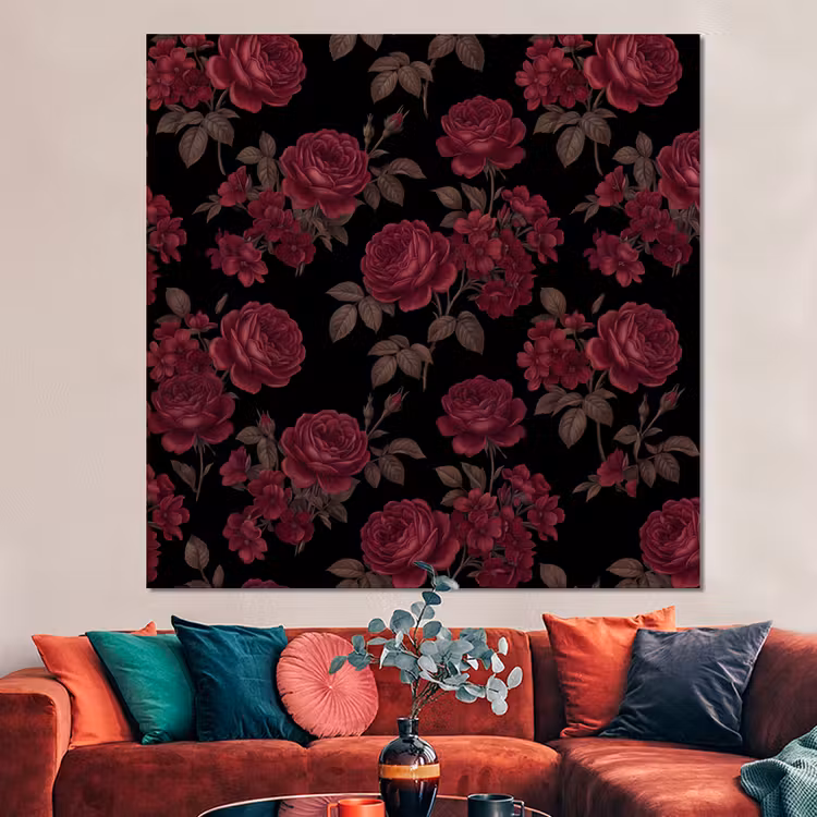 Forex - Bloemen - Roos - Patroon - Klassiek - Rood — 3