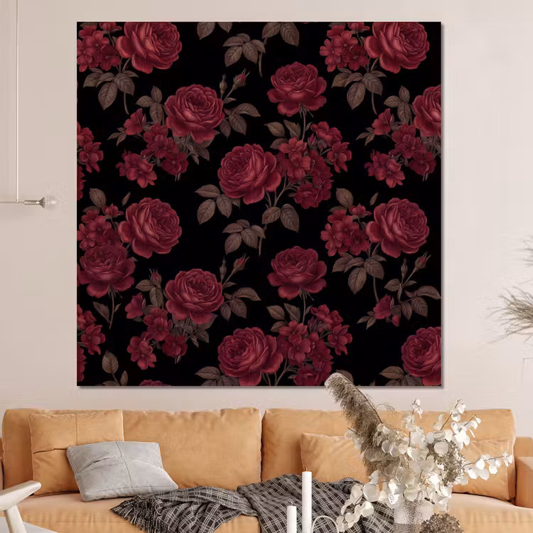 Forex - Bloemen - Roos - Patroon - Klassiek - Rood — 4