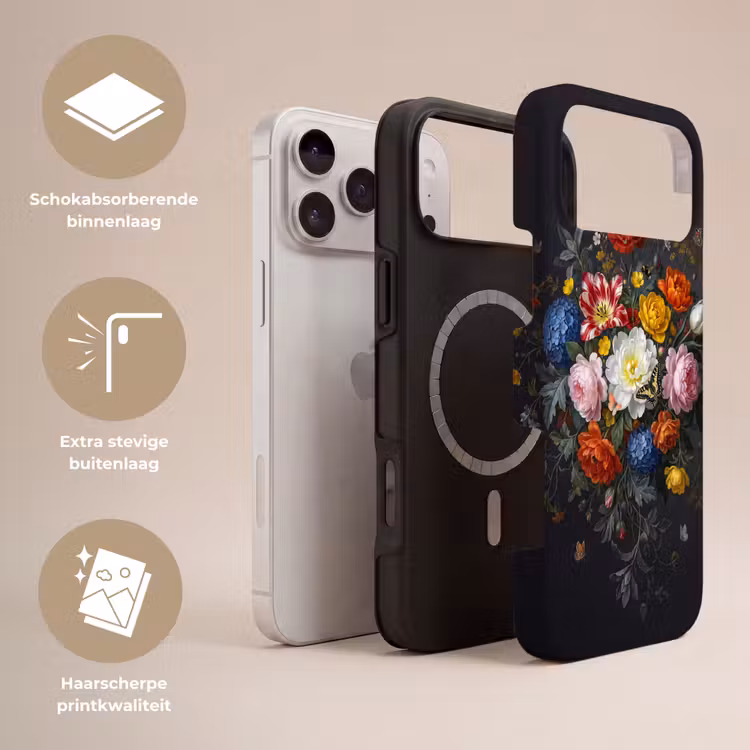 Telefoonhoesje Toughcase - Bloemen - Boeket - Klassiek - Kleurrijk - Natuur — 3