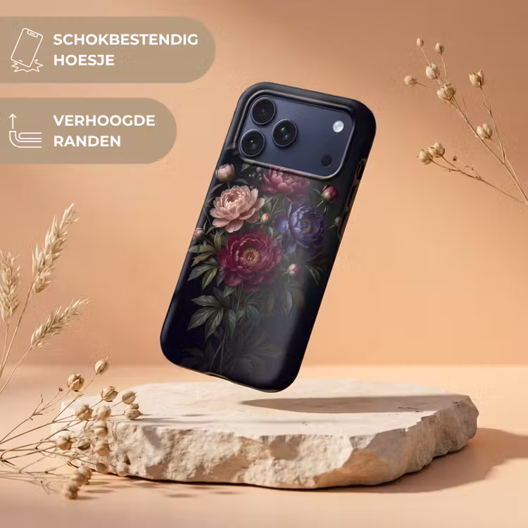 Telefoonhoesje Toughcase - Bloemen - Boeket - Natuur - Modern - Donker — 5