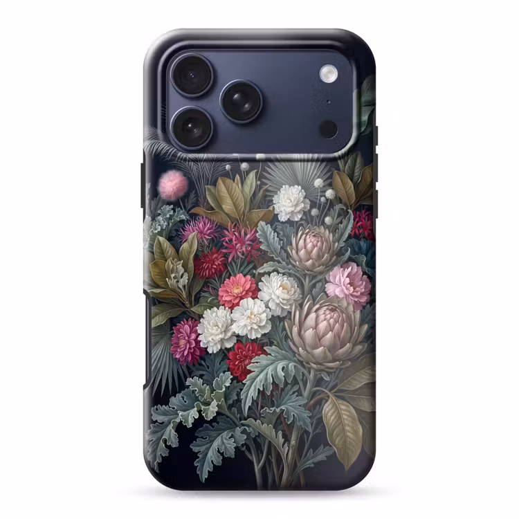 Telefoonhoesje Toughcase - Planten - Tropisch - Botanisch - Donker - Groen — 1