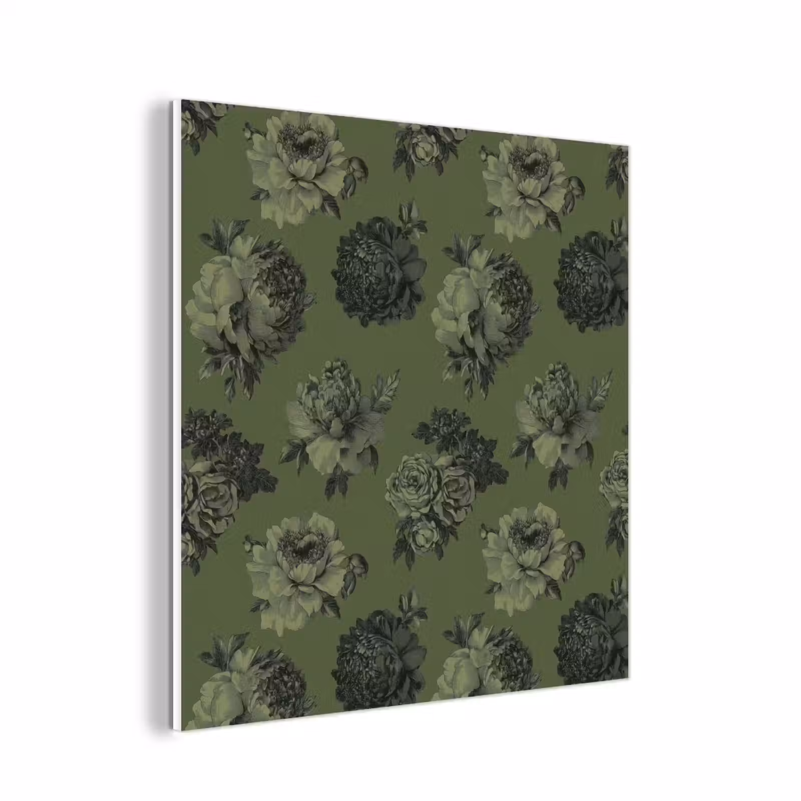 Forex - Klassiek - botanisch - Olijfgroen - Bloemen — 1
