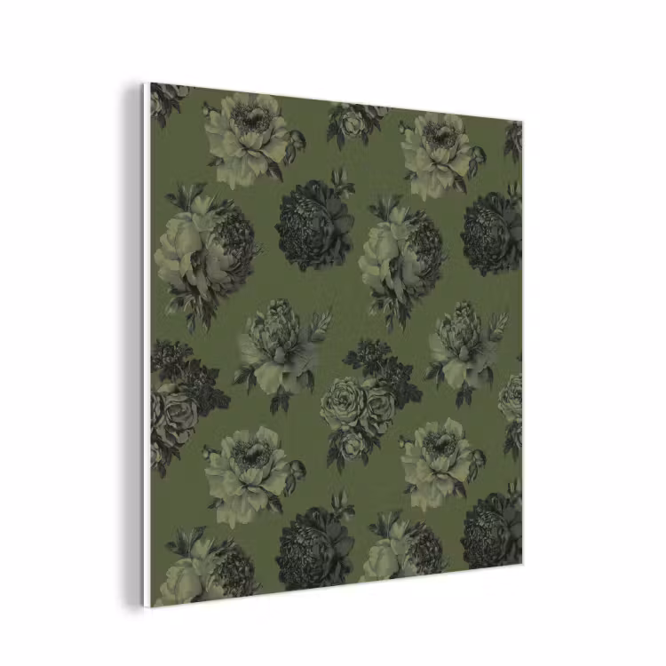 Forex - Klassiek - botanisch - Olijfgroen - Bloemen — 1
