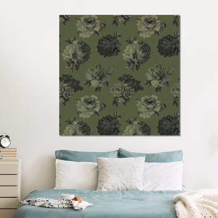Forex - Klassiek - botanisch - Olijfgroen - Bloemen — 2