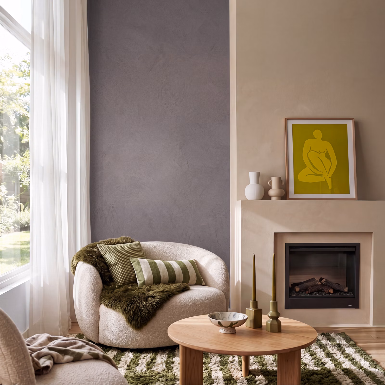 Behang - Betonlook Taupe — 1