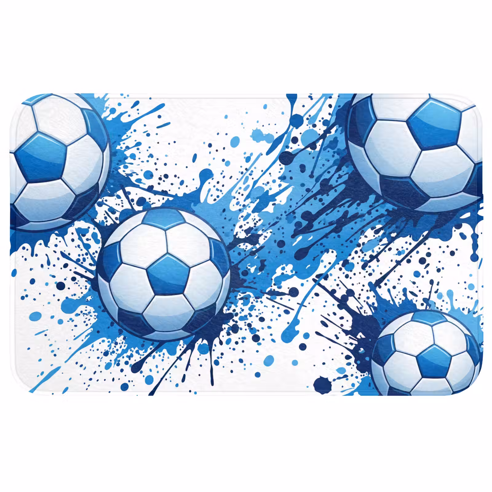 Badmat - Voetballen - Verf - Sport - Blauw — 1