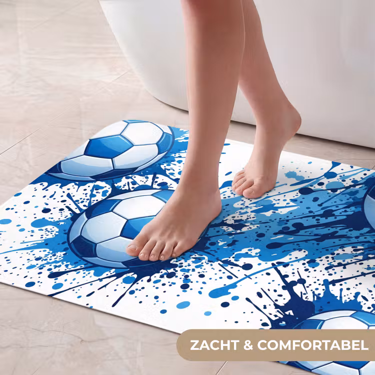 Badmat - Voetballen - Verf - Sport - Blauw — 5