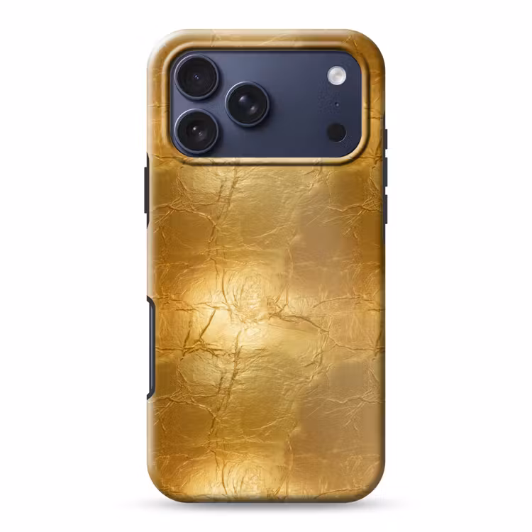 Telefoonhoesje Toughcase - Bladgoud - Vintage - Textuur - Warm Goud — 1