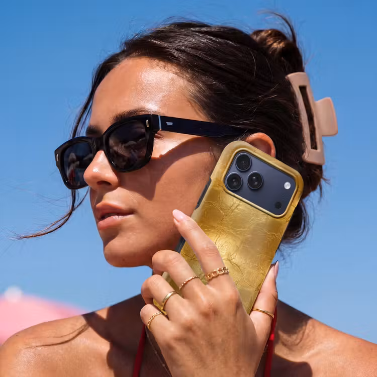 Telefoonhoesje Toughcase - Bladgoud - Vintage - Textuur - Warm Goud — 6