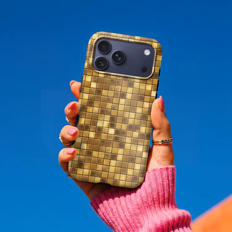 Telefoonhoesje Toughcase - Tegels - Mozaïek - Luxe - Warm Goud — 2