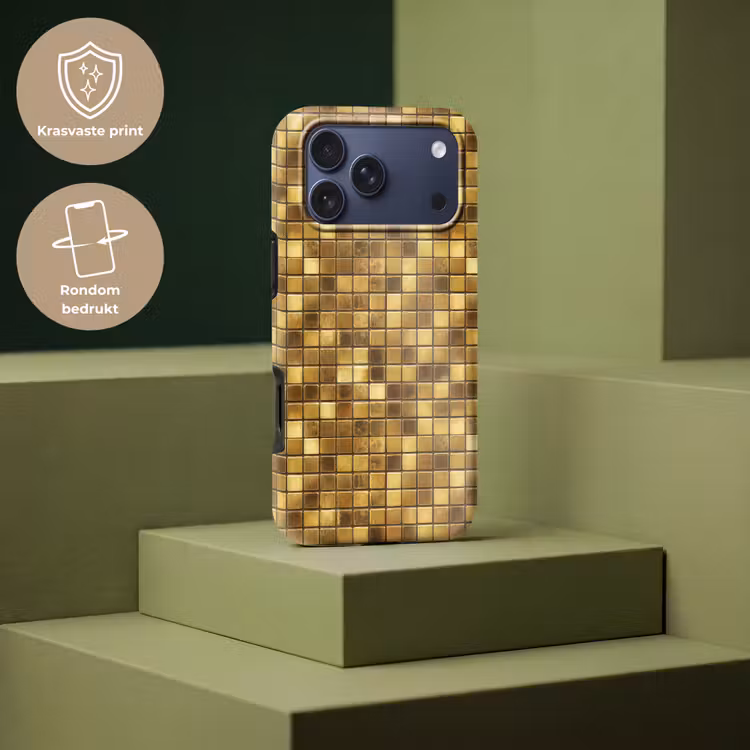Telefoonhoesje Toughcase - Tegels - Mozaïek - Luxe - Warm Goud — 7
