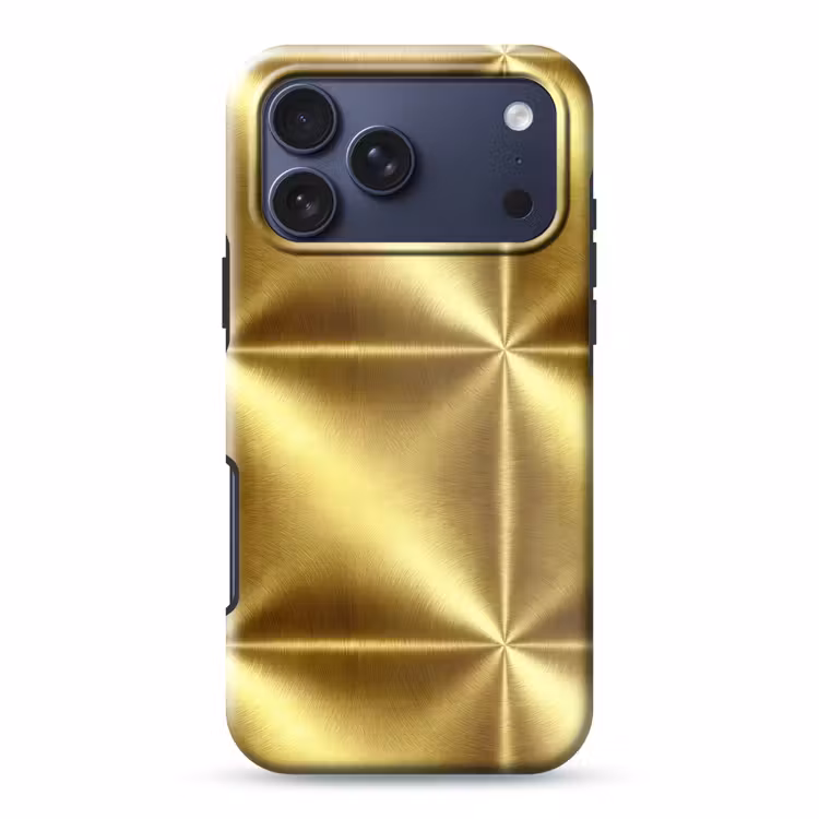 Telefoonhoesje Toughcase - Textuur - Geborsteld Goud - Industrieel - Metallic — 1
