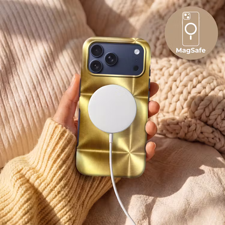 Telefoonhoesje Toughcase - Textuur - Geborsteld Goud - Industrieel - Metallic — 8
