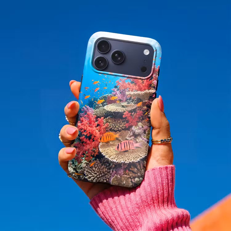 Telefoonhoesje Toughcase - Koraalrif - Vissen - Onderwater - Tropisch - Rood — 2